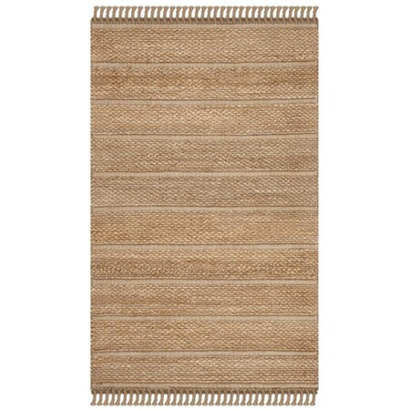 Safavieh 3 x 5 ft. Small Rectangle Natural Fiber Hand Woven Rug Natural & Light Grey NF550A-3